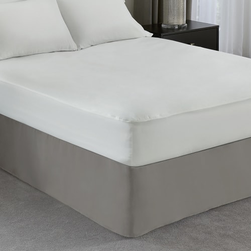 Protect360° Mattress Protector, 100% Polyester with Microban, Antimicrobial, Full 54x75x10, White